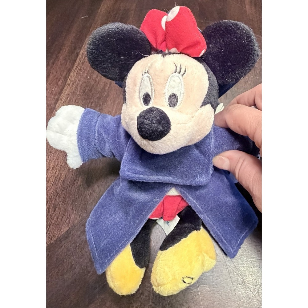 WDW Disneyland 2000 Grad Night Minnie Mouse Bean Bag plush 8" NWT